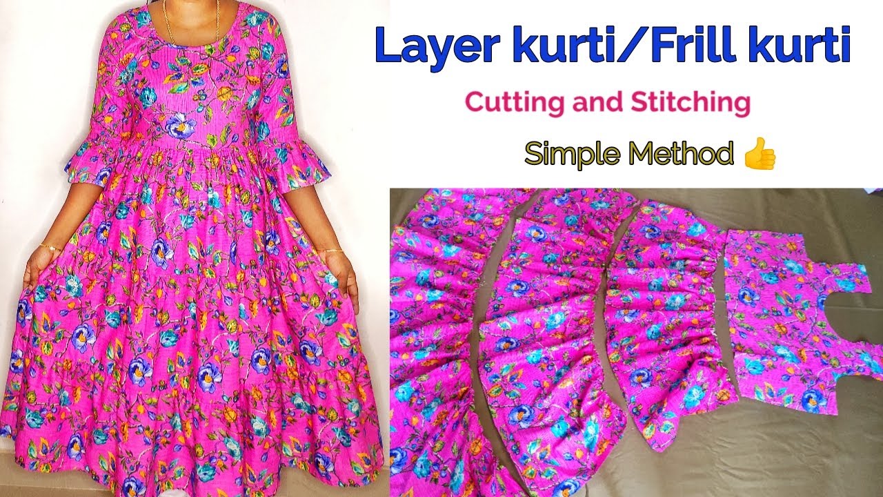 Side pleats dress/kurti design cutting and stitching - YouTube
